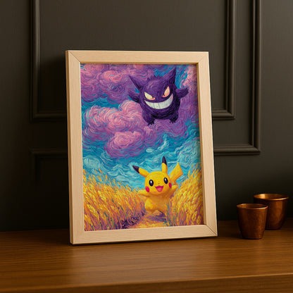 Cadre Photo Pokémon - Gengar x Pikachu