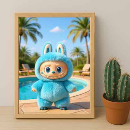 Poster Labubu - Piscine