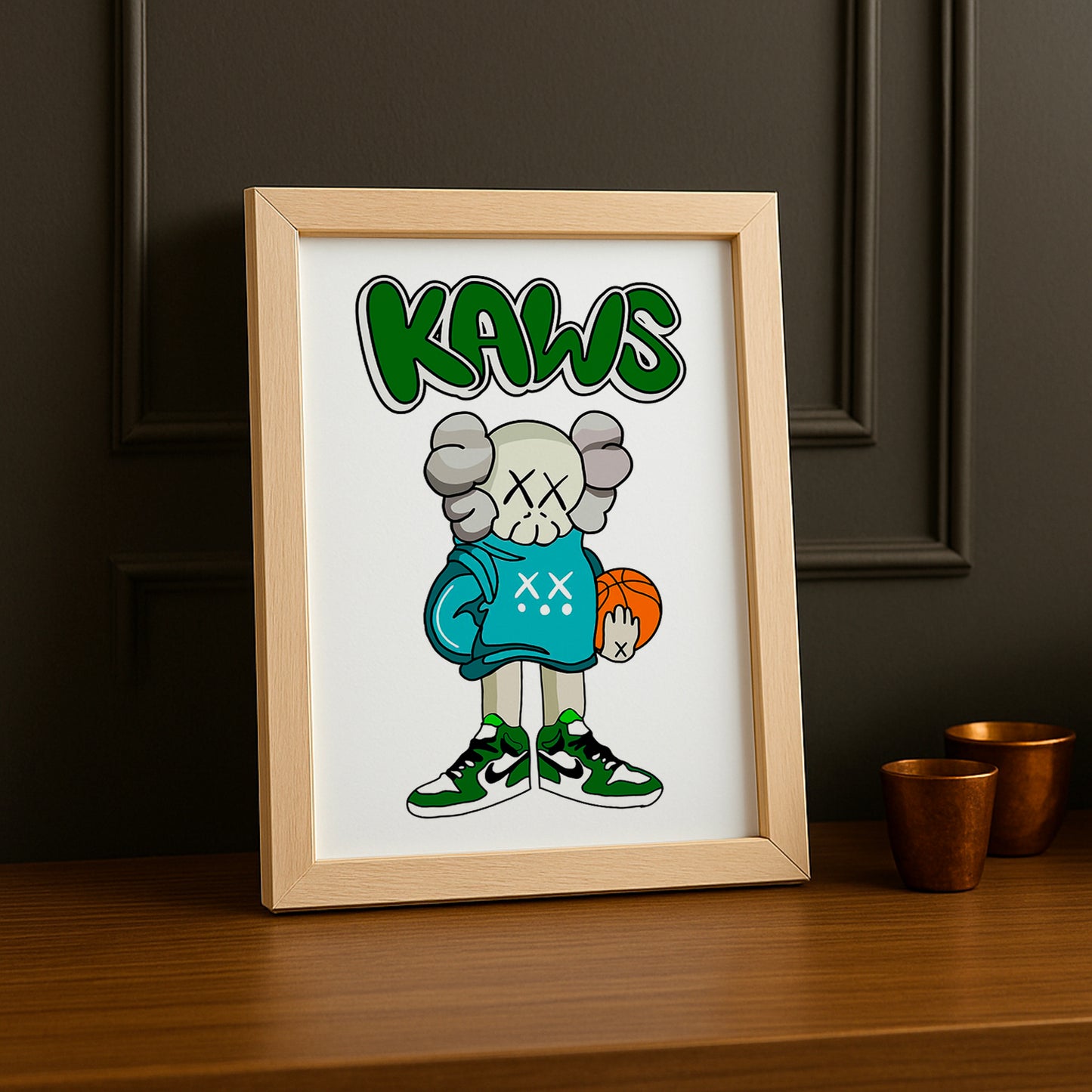 Cadre photo Kaws basketball