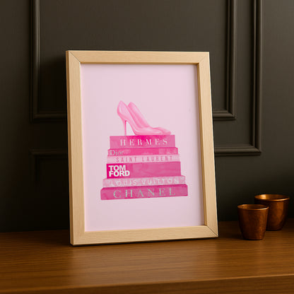 Cadre photo Talons sur les livres