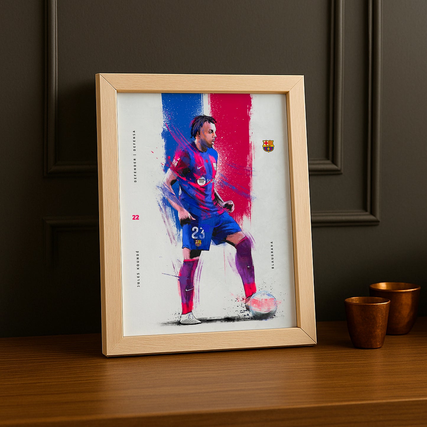 Cadre Photo FC Barcelone - Jules Koundé