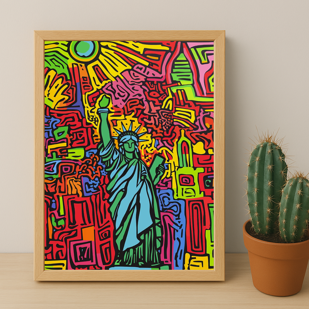 Cadre photo Keith Haring Liberty