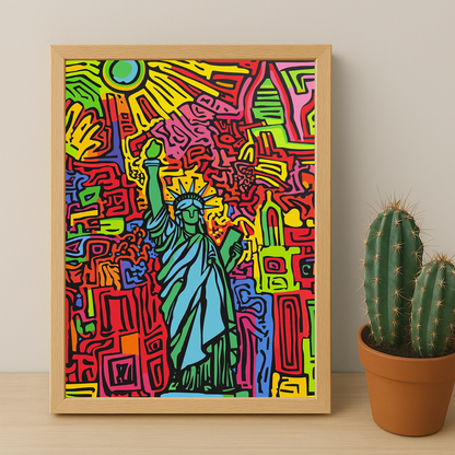 Cadre photo Keith Haring Liberty