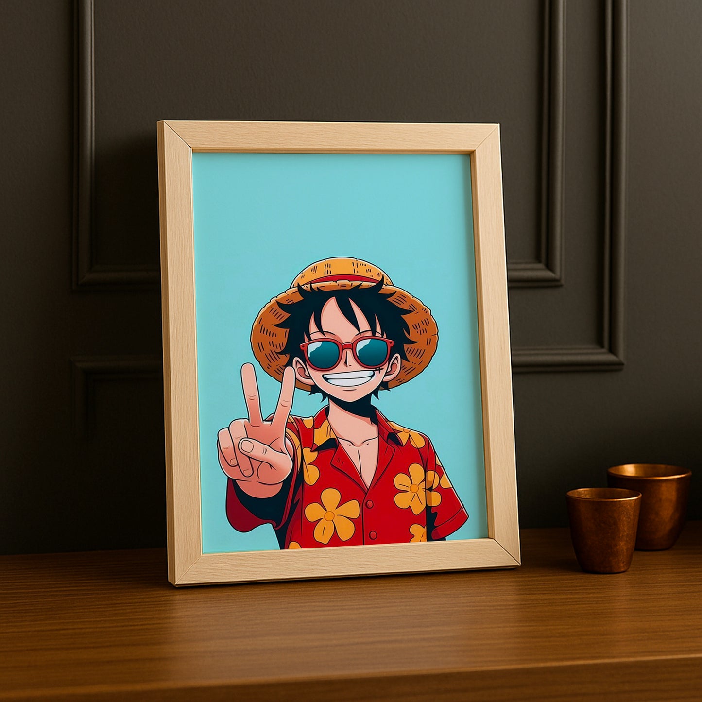 Cadre photo Luffy One Piece lunettes