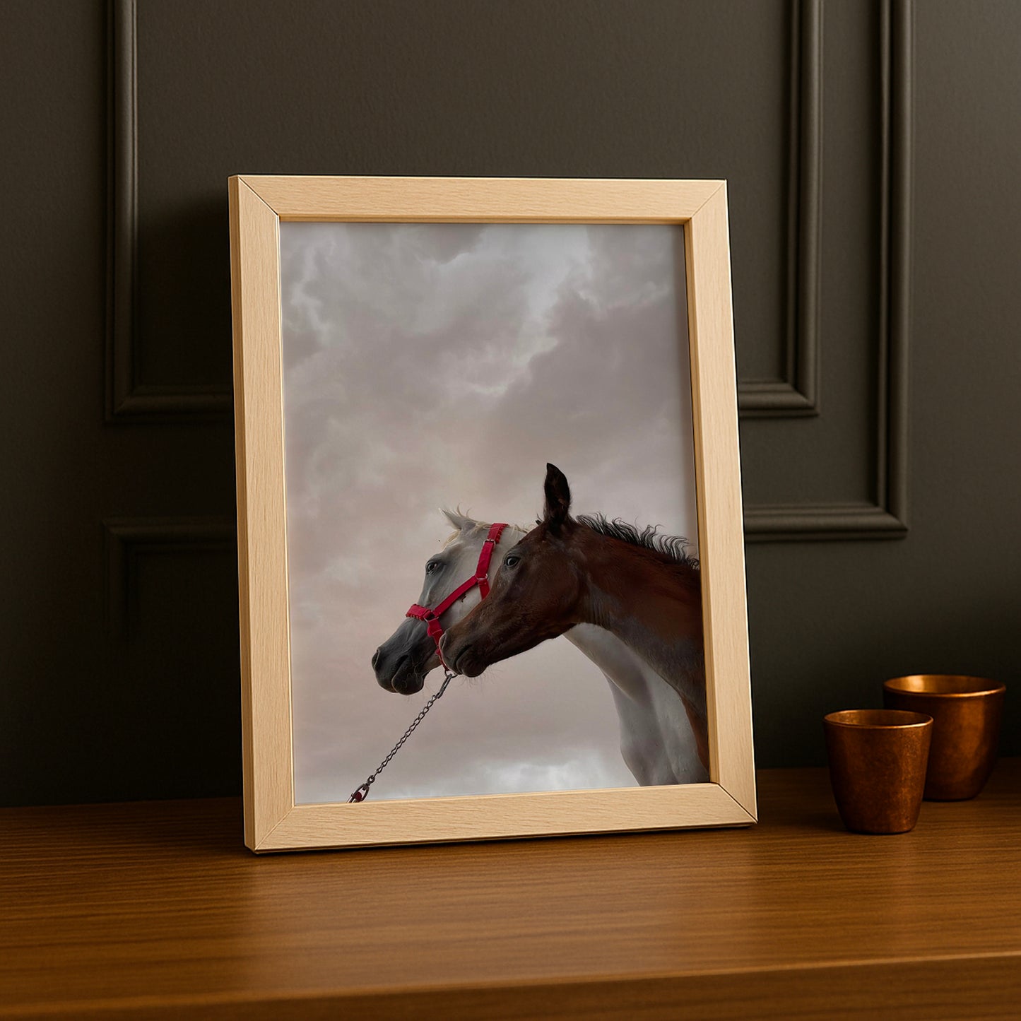 Cadre photo Équitation - Chevaux White x Black