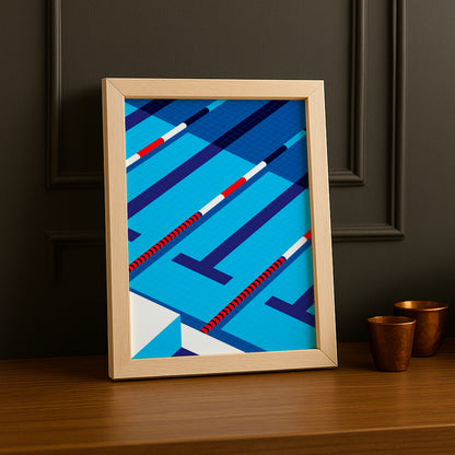 Cadre Photo Natation - Piscine