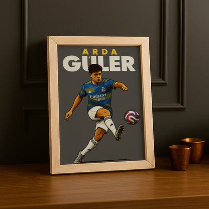 Cadre Photo Arda Güler Real Madrid – Affiche HD Encadrée Papier Premium