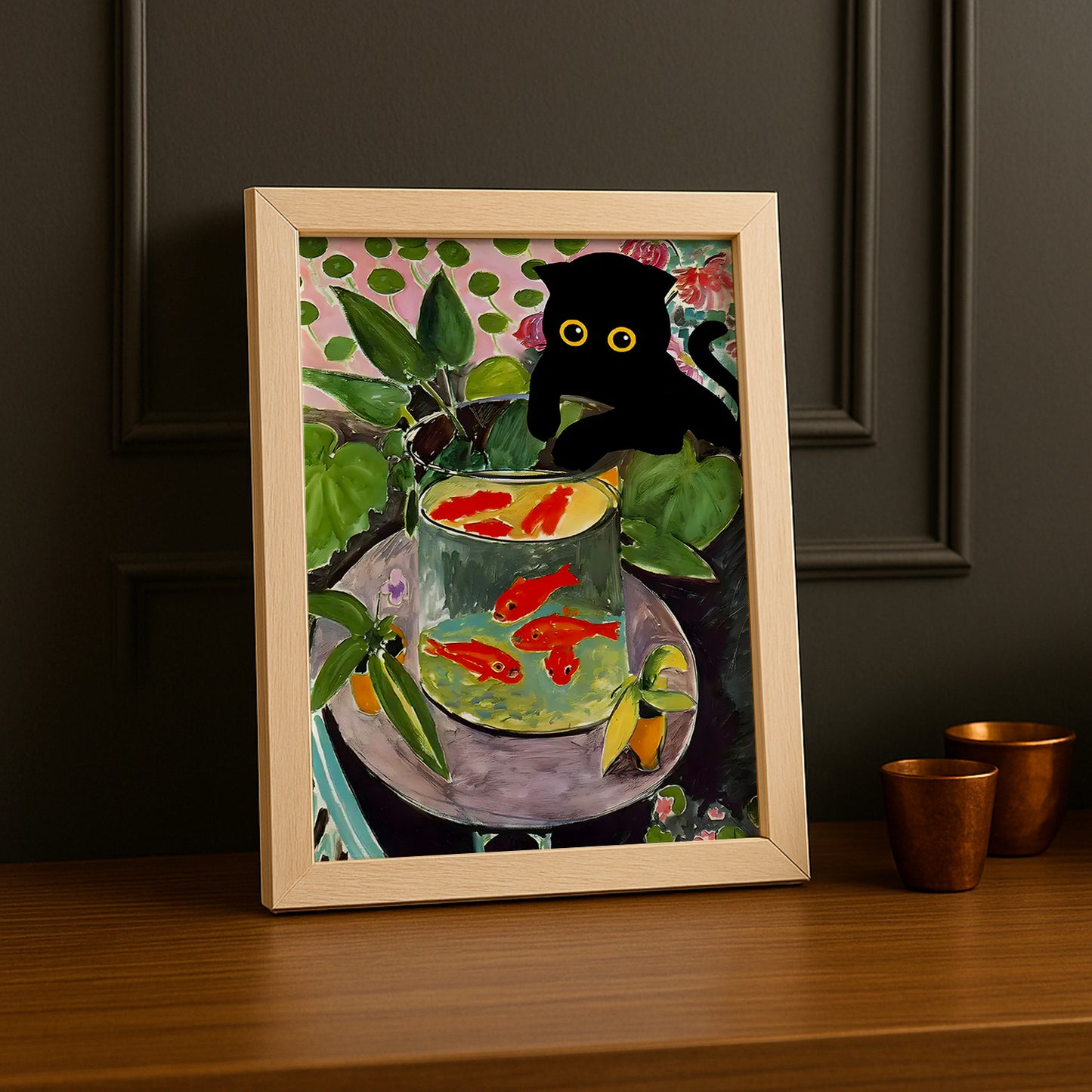 Cadre Photo Chat - Aquarium