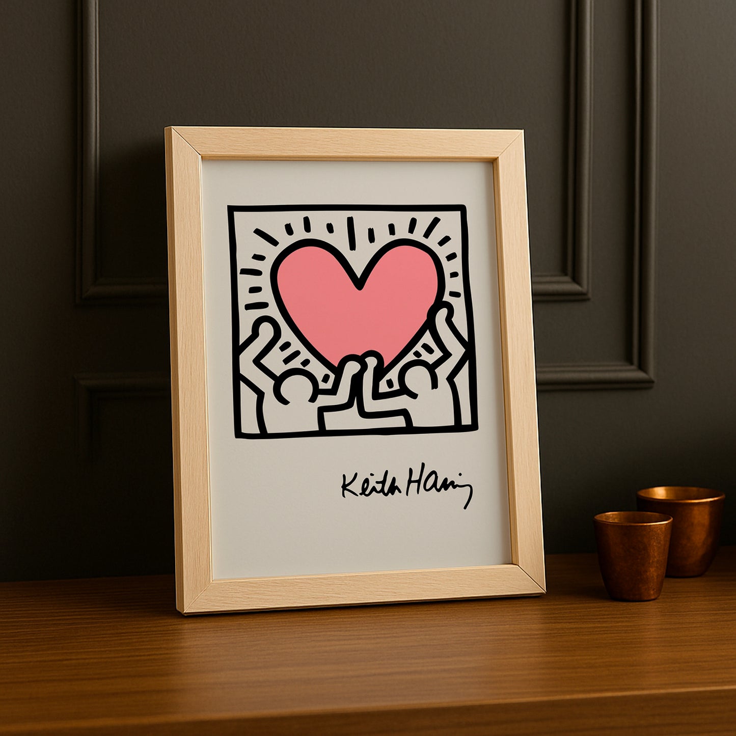 Cadre photo Keith Haring Heart