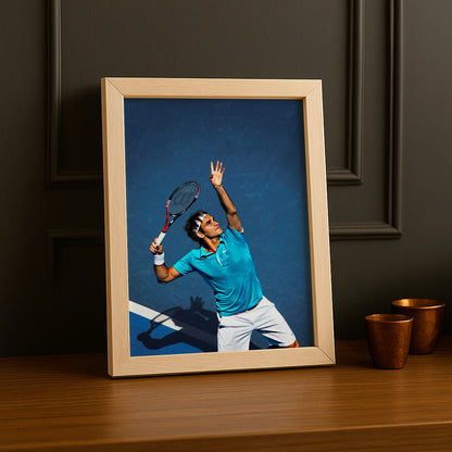 Cadre photo Tennis - Roger Federer Service
