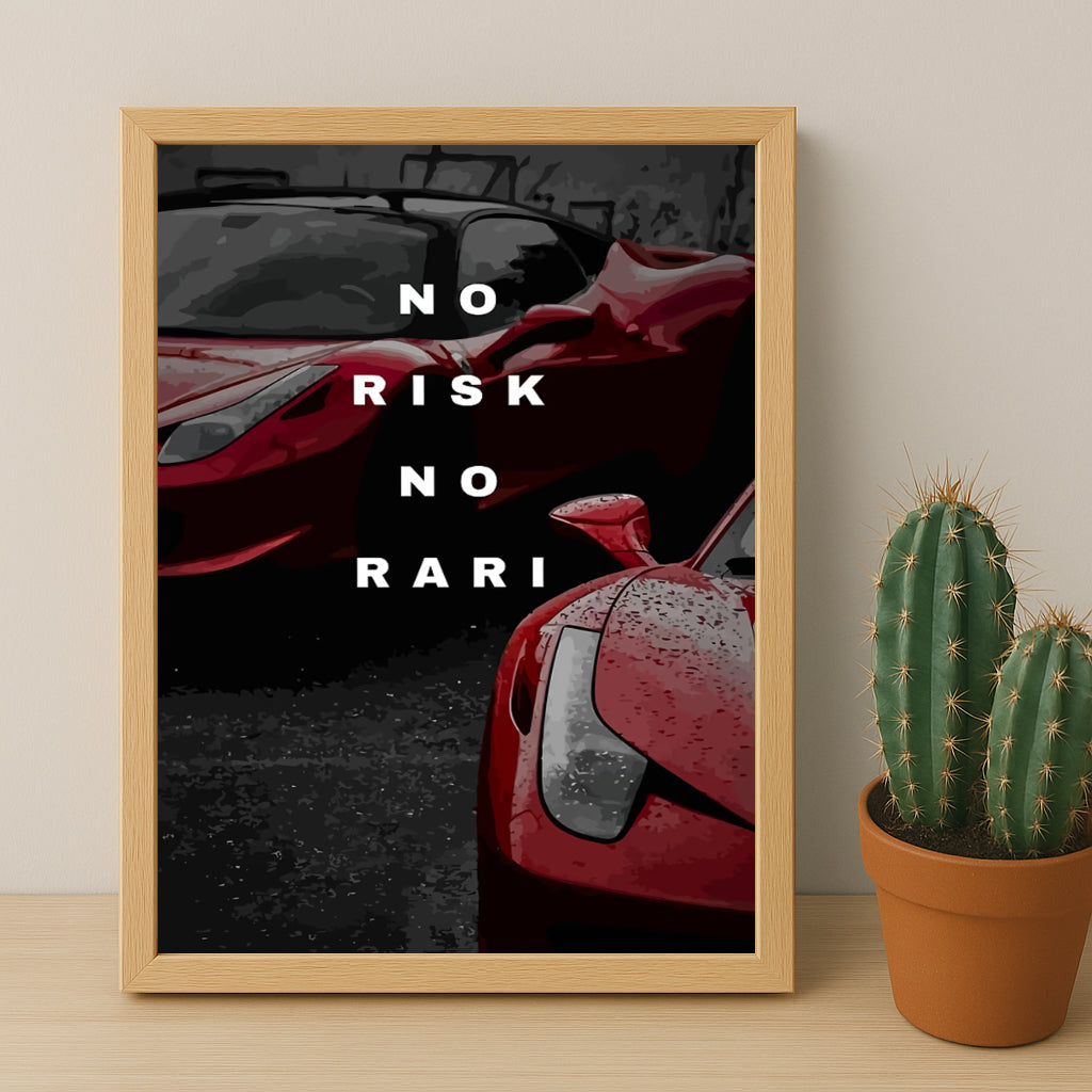 Cadre photo Motivation - No Risk, No Rari