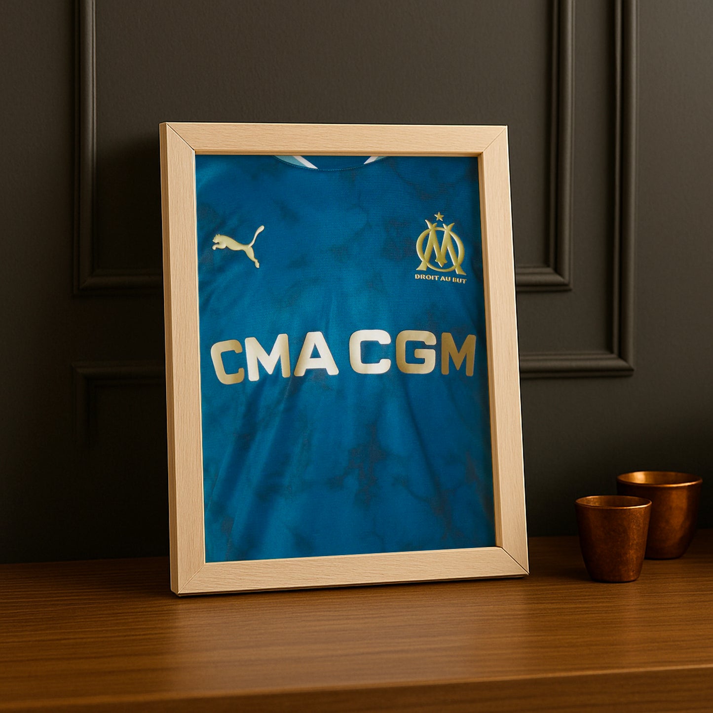 Cadre photo Maillot extérieur Olympique de Marseille
