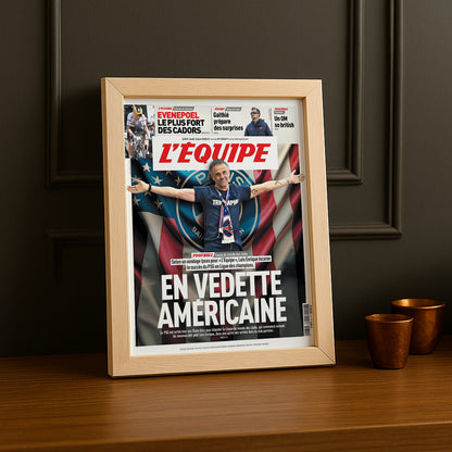 Cadre photo L'Equipe Paris Saint-Germain journal
