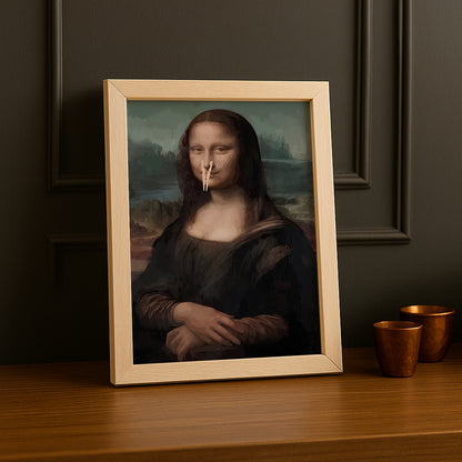 Cadre photo Mona Lisa La Joconde pince à linge