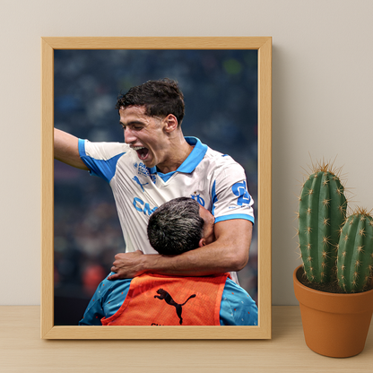 Poster encadrée Olympique de Marseille - Nayef Aguerd