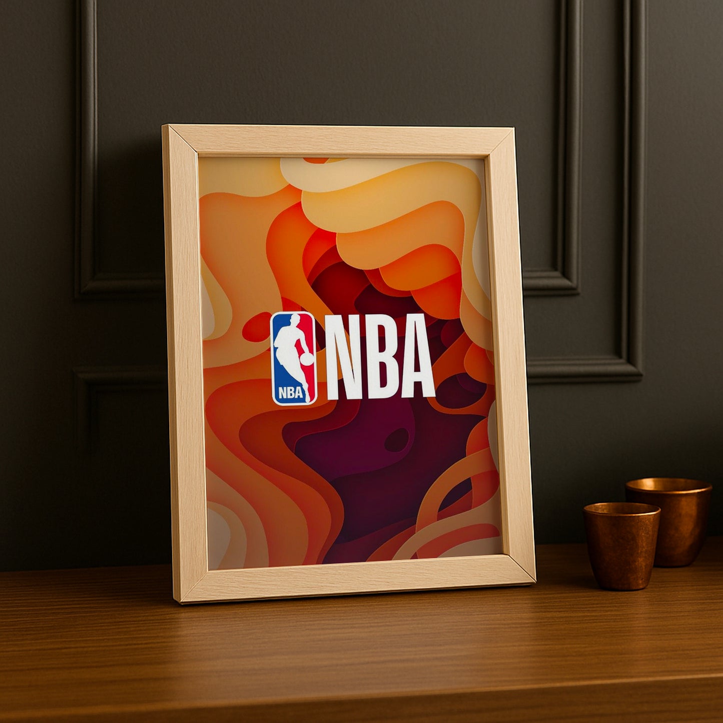 Cadre photo NBA - Logo Orange