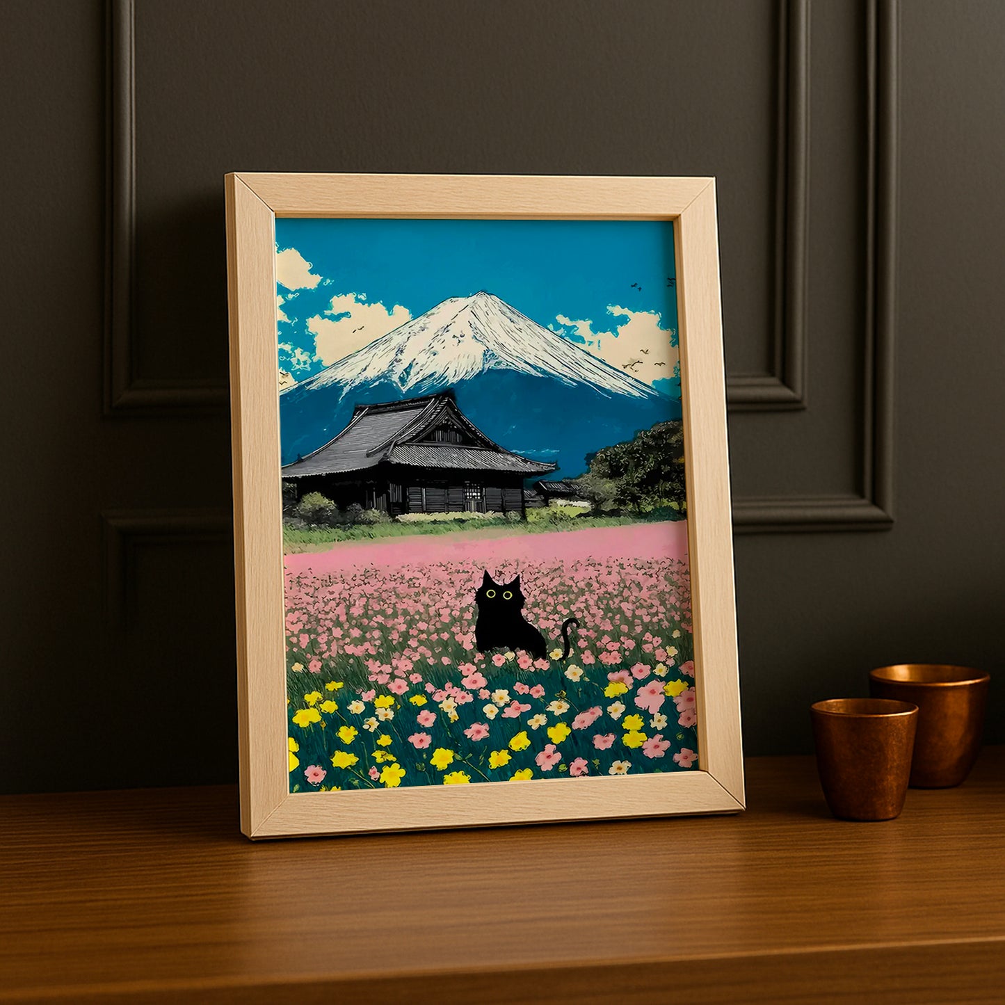 Cadre Photo Chat - Champs