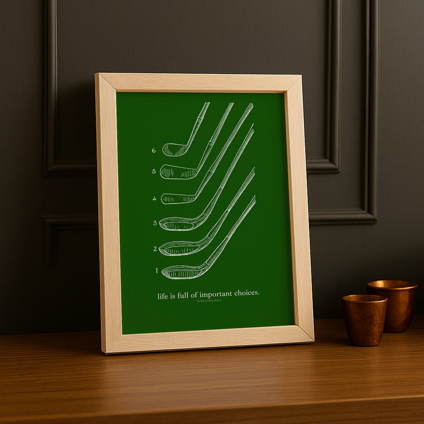 Cadre Photo Golf - Life is full of important choices