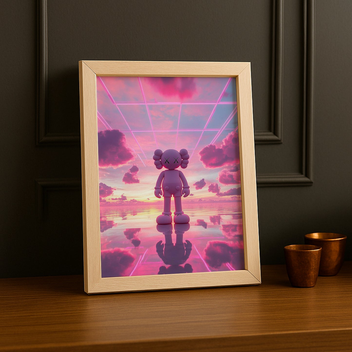 Poster Kaws - Rose 3D