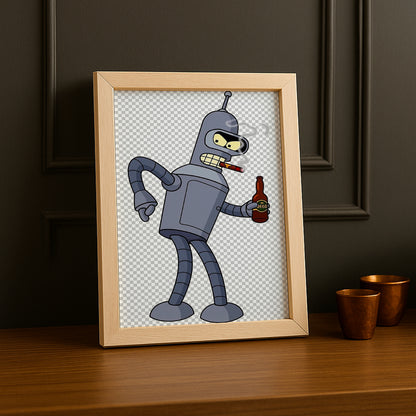 Cadre Photo Futurama - Bender Fond Transparent