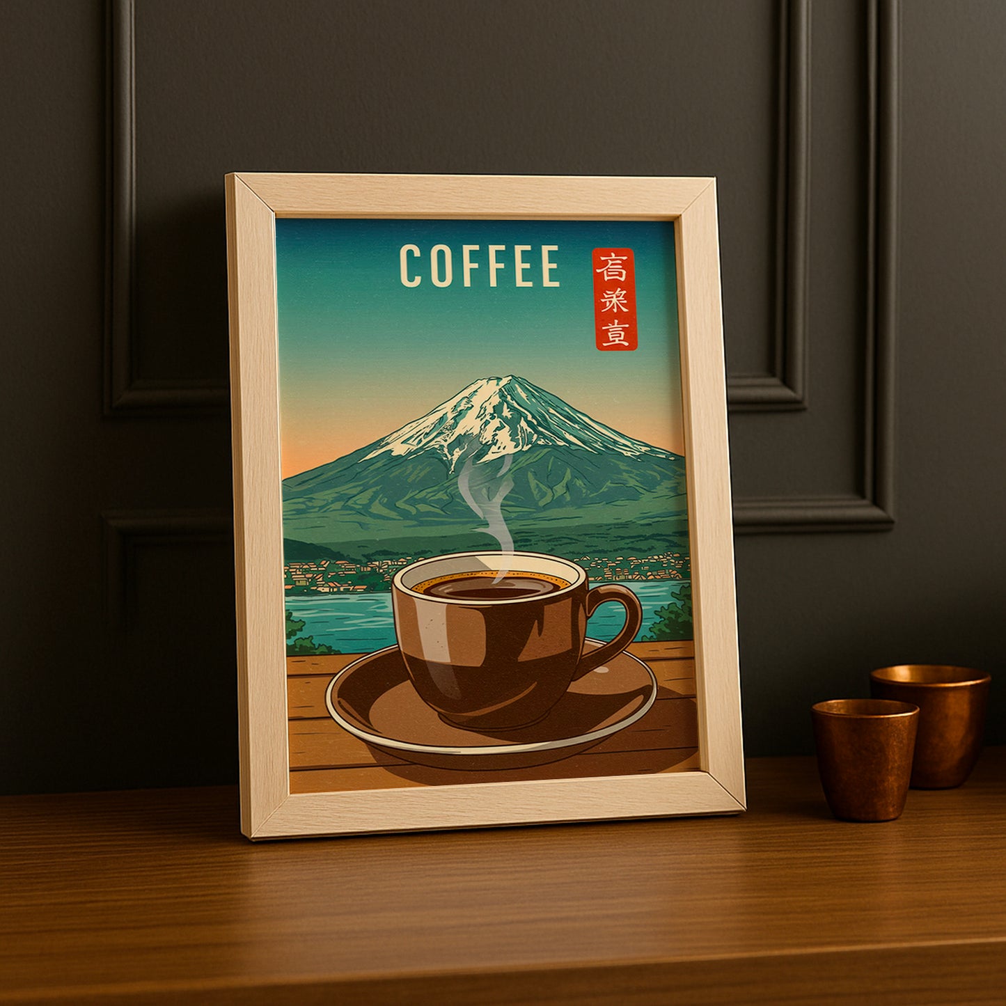 Cadre photo Café - Montagne du Japon