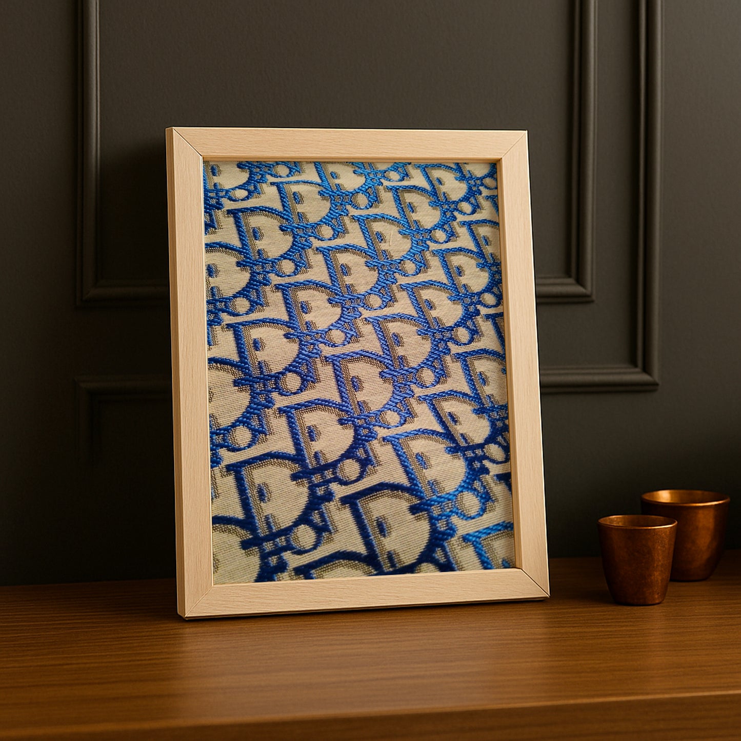 Cadre photo Christian Dior - Monogram bleu