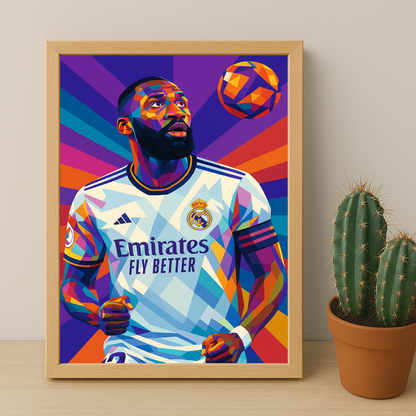Cadre Photo Rüdiger Real Madrid – Affiche HD Encadrée Papier Premium