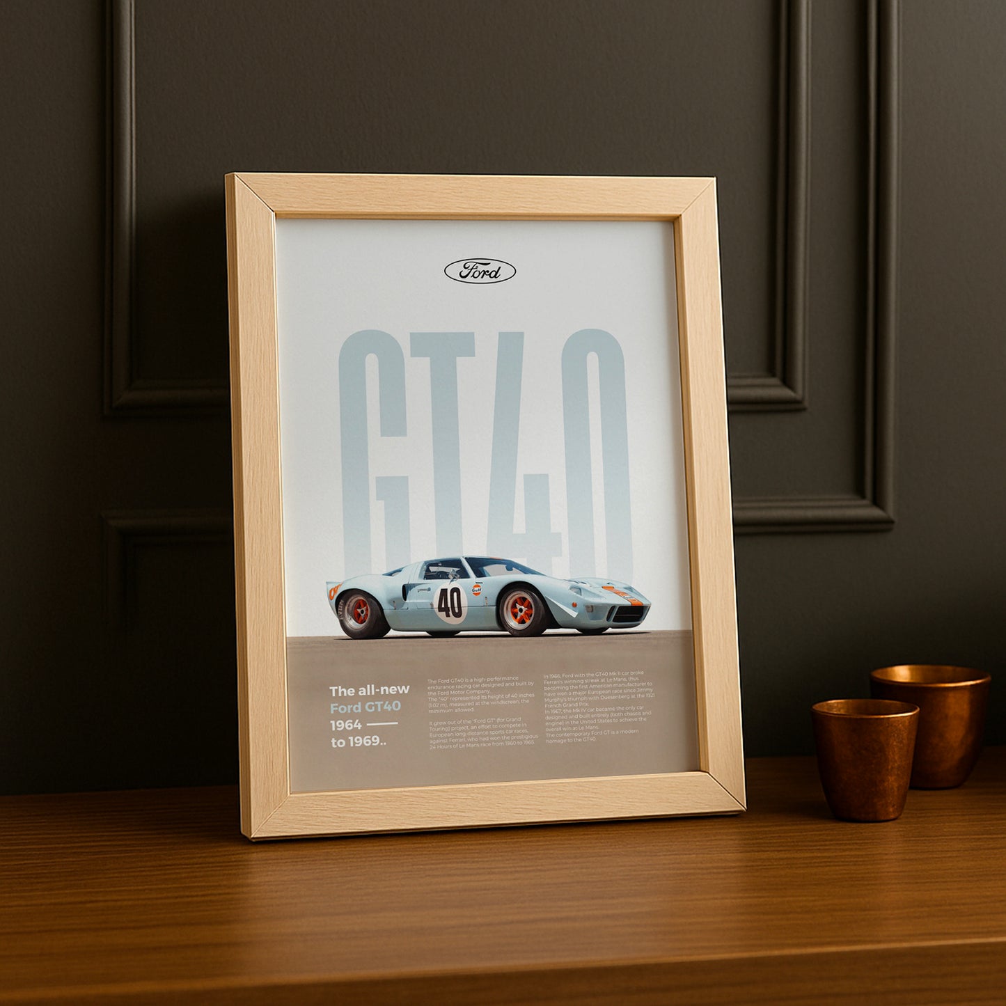 Poster Voitures - Ford GT40