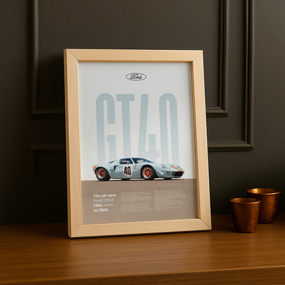 Poster Voitures - Ford GT40