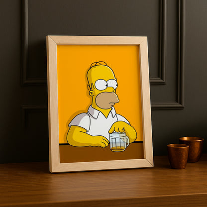 Cadre Photo Les Simpsons - Homer Drink