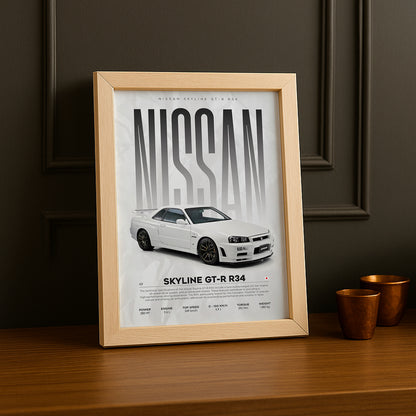 Cadre photo Nissan Skyline GT-R R34