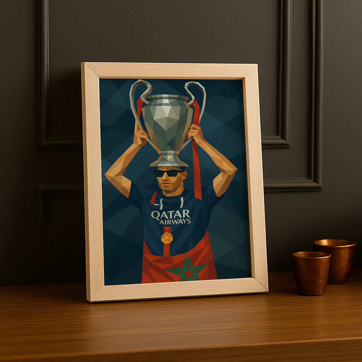 Cadre photo PSG illustration Achraf Hakimi
