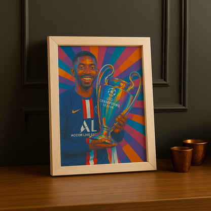 Cadre photo Ousmane Dembélé Ligue des champions