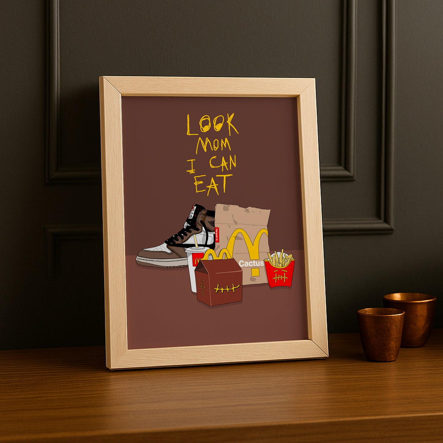 Cadre photo Look Mom I Can Eat