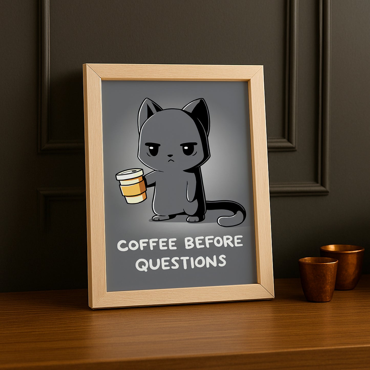 Cadre photo Coffee Lover - Coffee before questions