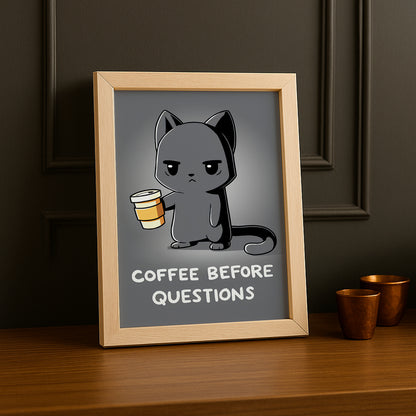 Cadre photo Coffee Lover - Coffee before questions
