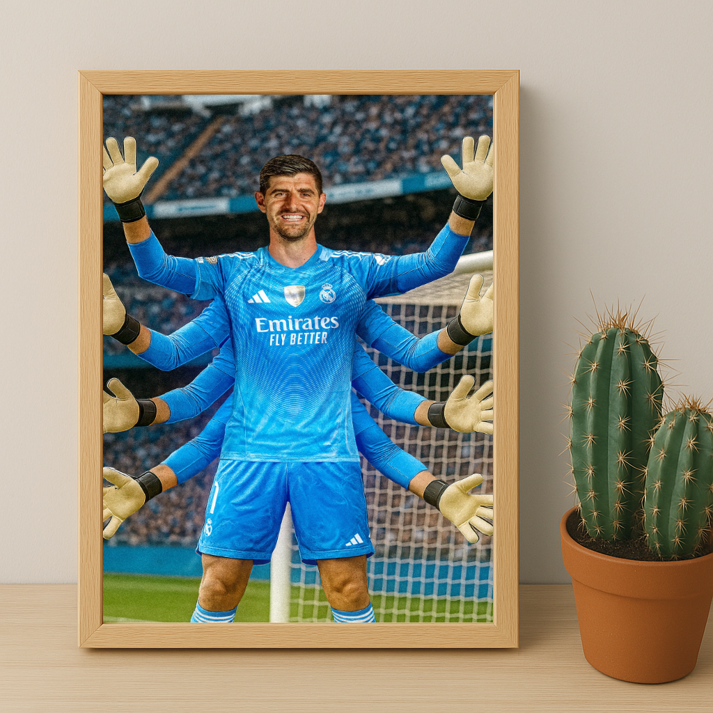 Cadre Photo Thibaut Courtois Real Madrid – Affiche HD Encadrée Papier Premium