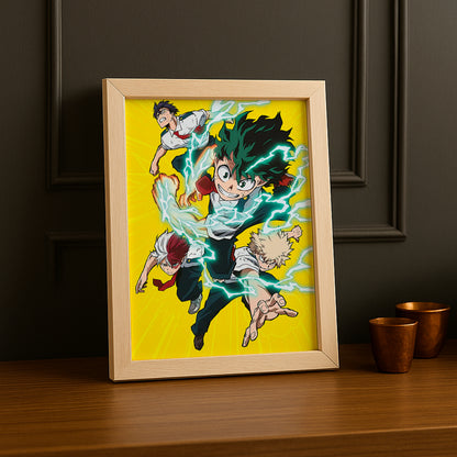 Cadre Photo My Hero Academia - Yellow Team