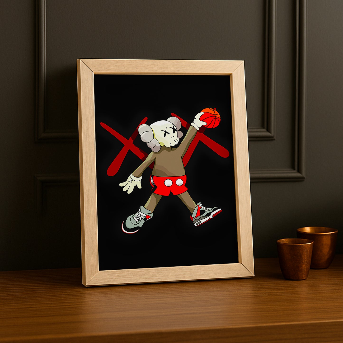 Cadre photo Kaws Basketball