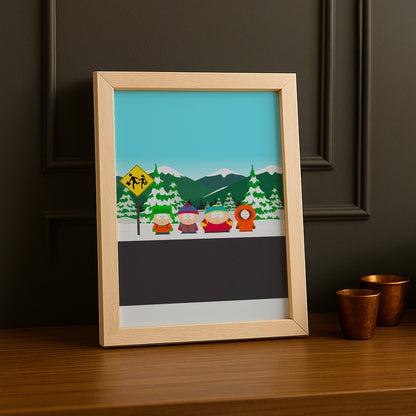 Cadre Photo South Park - Arrêt de bus