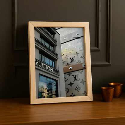 Cadre photo Louis Vuitton devanture en verre