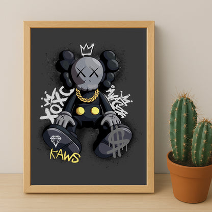 Cadre photo Kaws - King of graffiti