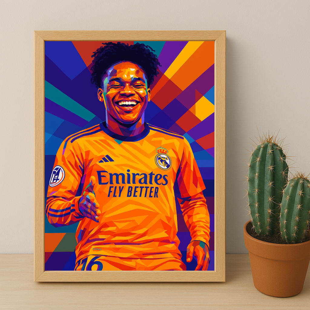 Cadre Photo Endrick Real Madrid – Affiche HD Encadrée Papier Premium