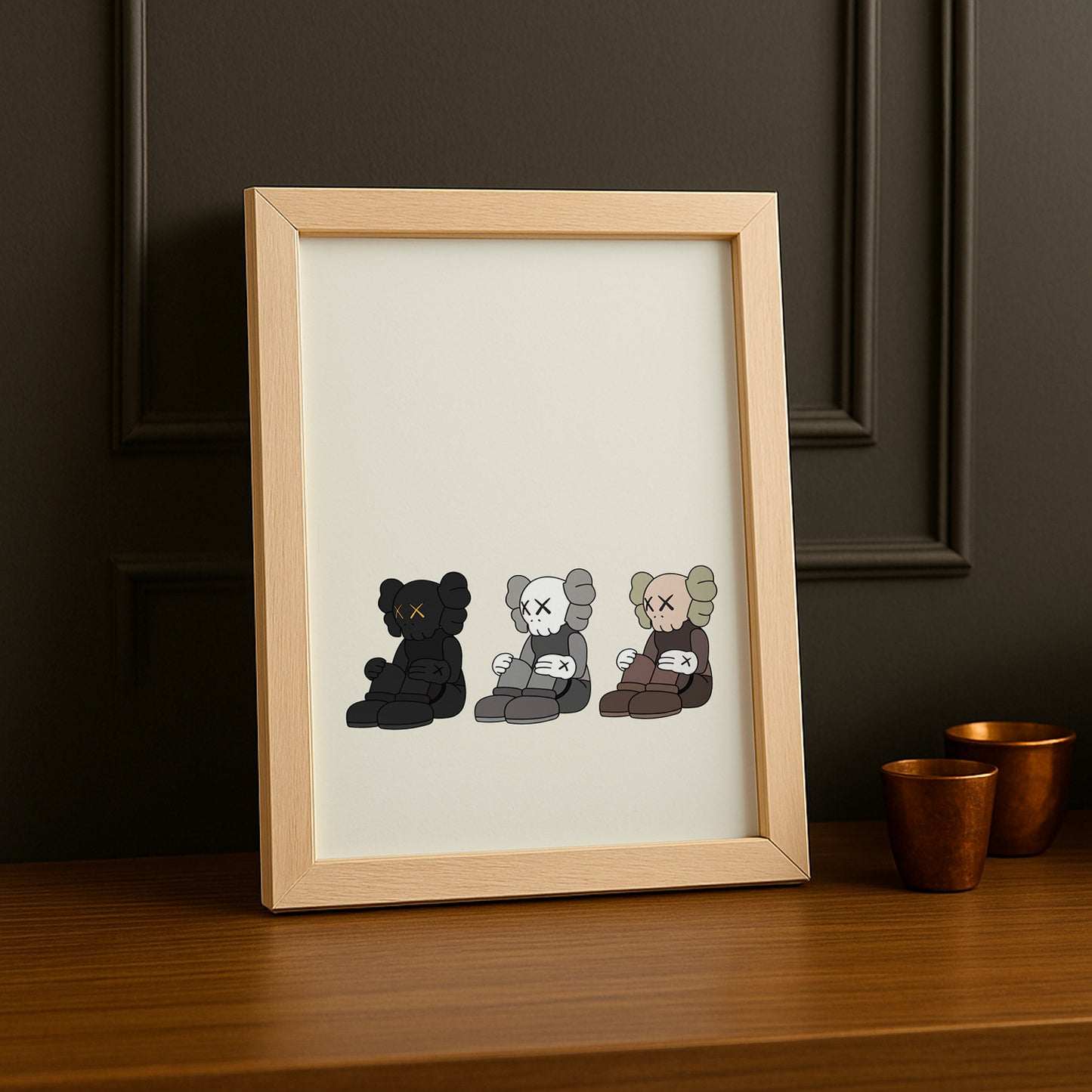 Cadre photo triple Kaws