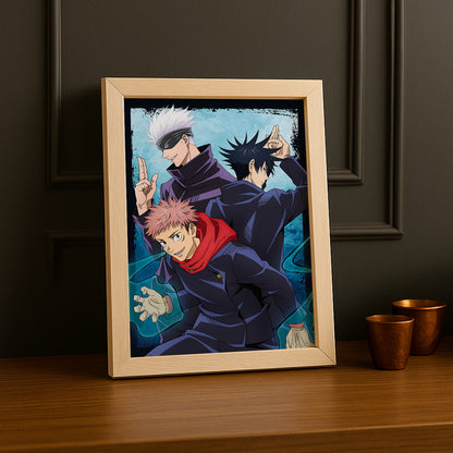 Cadre Photo Jujutsu Kaisen - Group Itadori, Fushiguro, Gojo