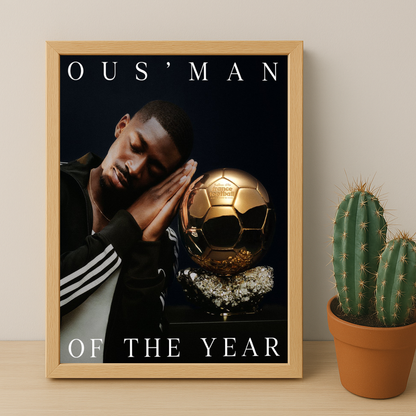 Cadre photo Ousmane Dembélé Ballon d'Or x Adidas