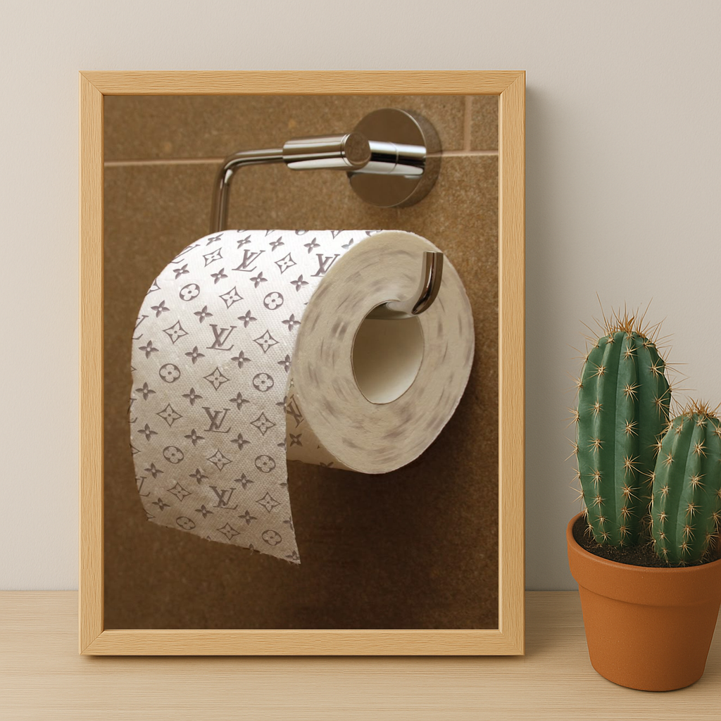 Cadre photo Louis Vuitton papier toilette
