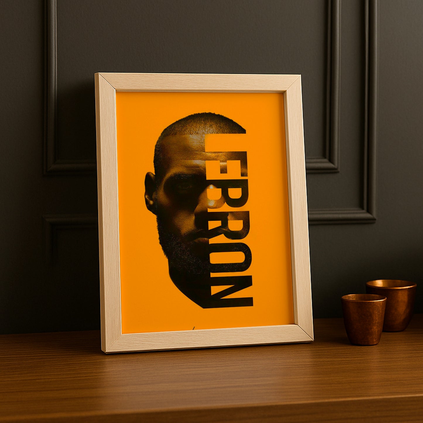 Cadre photo NBA - Lebron Orange