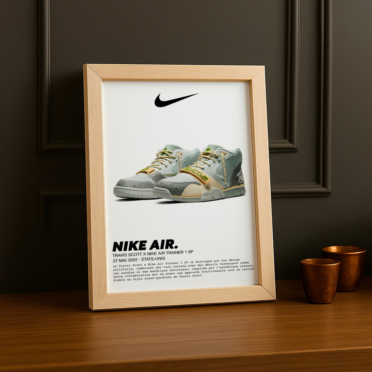 Cadre photo Travis Scott x Nike Air Trainer 1 SP