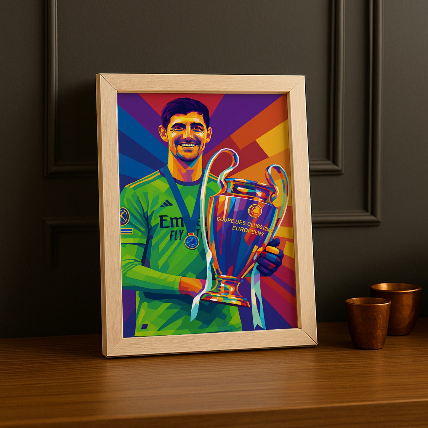 Cadre Photo Courtois Real Madrid – Affiche HD Encadrée Papier Premium